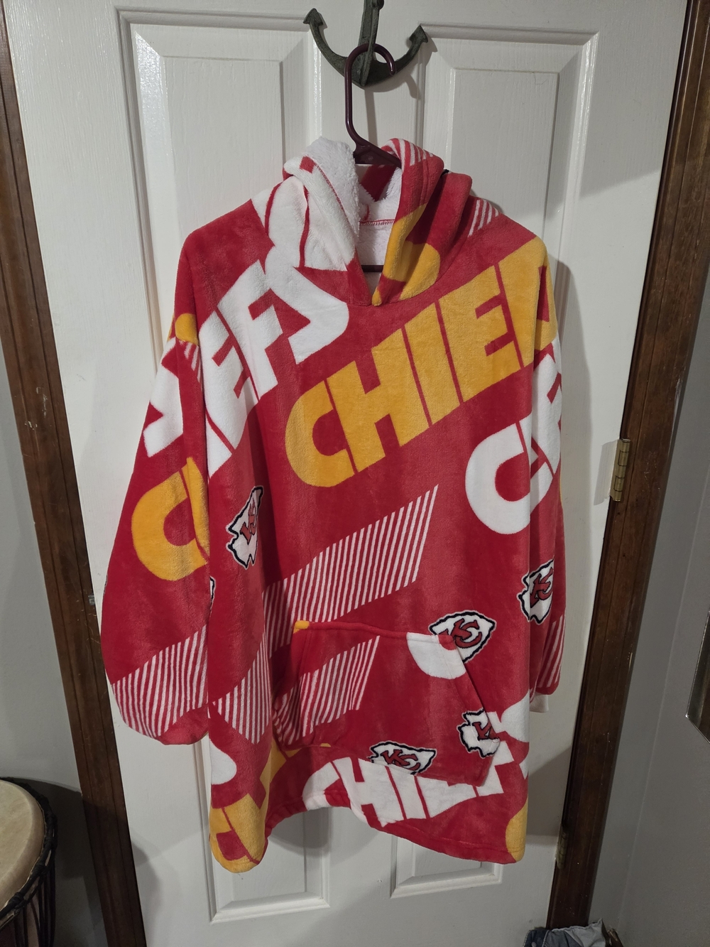 Red Hooded Team Poncho